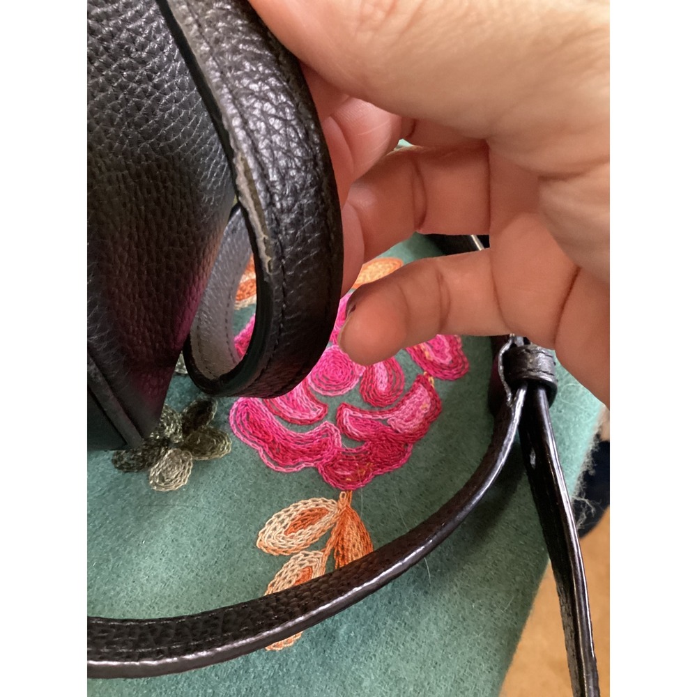 Kate Spade Black Pebbled Leather Satchel Crossbody Bag‎ Gold Hardware PXRU5510 - Picture 2 of 7